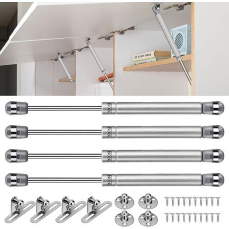 Hydraulikzylinder, Gasdruckfedern 4 Stück Scharnier Küchentür 100N Möbel Gasdruckfeder, Dämpfer für Schranktür Lift-Up Küchenmöbel Mit Schrauben