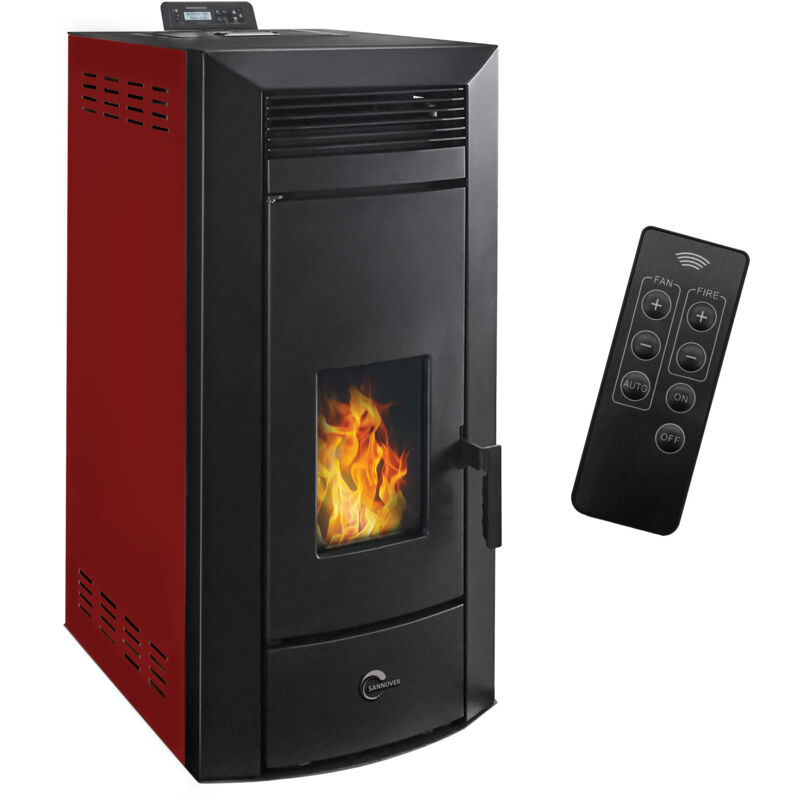 Sannover - Hydraulischer Pelletofen Anita 21 kW Bordeaux
