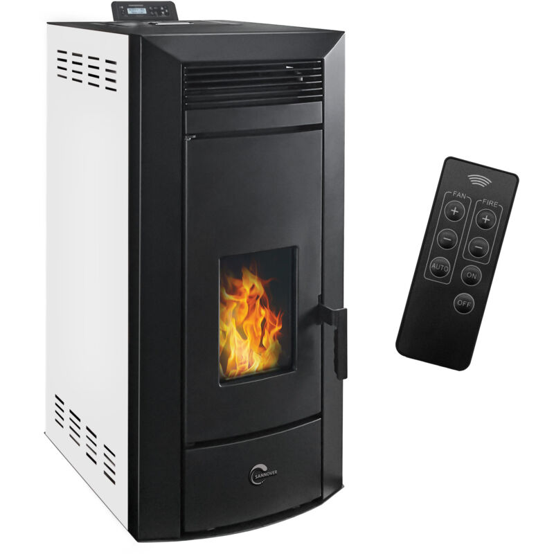 Hydraulischer Pelletofen Kleona 22,7 kW Weiß Sannover