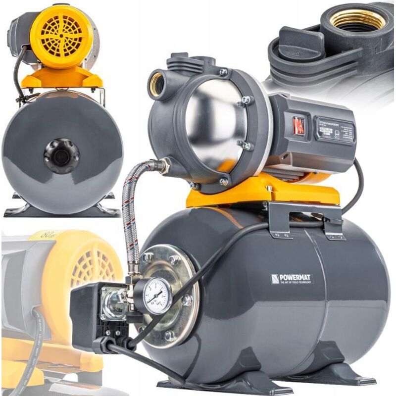 Hydrophor Pumpe 900 W mit Tank 24L 6500L/h Gartenpumpe Wasserpumpe Hauswasserwerk Kreiselpumpe