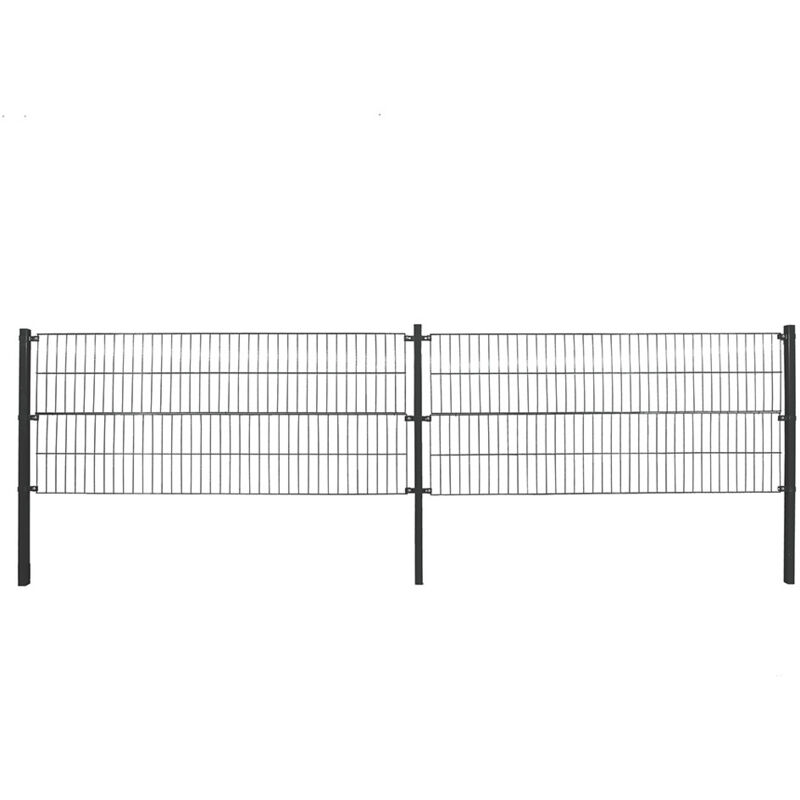 Doppelstabmattenzan morata , Gartenzaun, Mattenzaun Höhe: 120 cm / Länge: 50 m 4x Eckpfosten Gartenzaun Mattenzaun