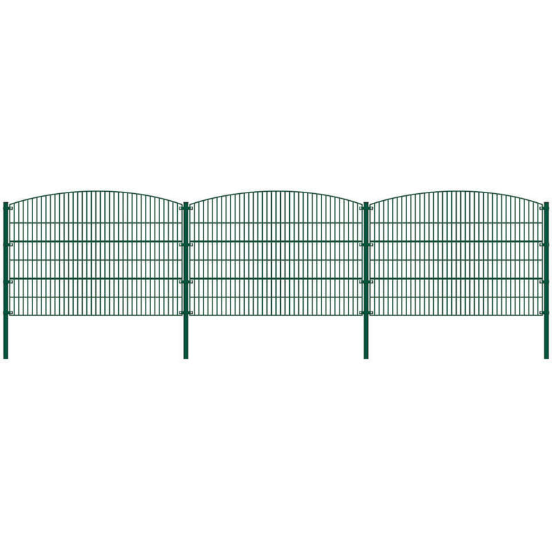 Doppelstabmattenzan morata Berg , Gartenzaun, Mattenzaun Höhe: 200 cm / Länge: 10 m 1x Eckpfosten Gartenzaun Mattenzaun