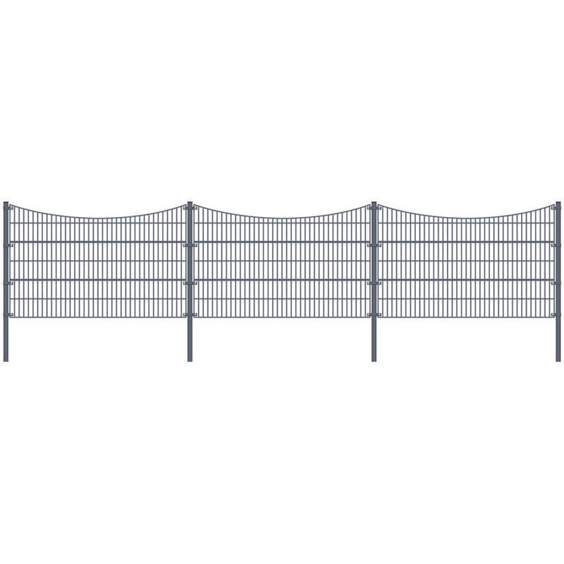 Doppelstabmattenzan morata Tal , Gartenzaun, Mattenzaun Höhe: 240 cm / Länge: 50 m 4x Eckpfosten Gartenzaun Mattenzaun
