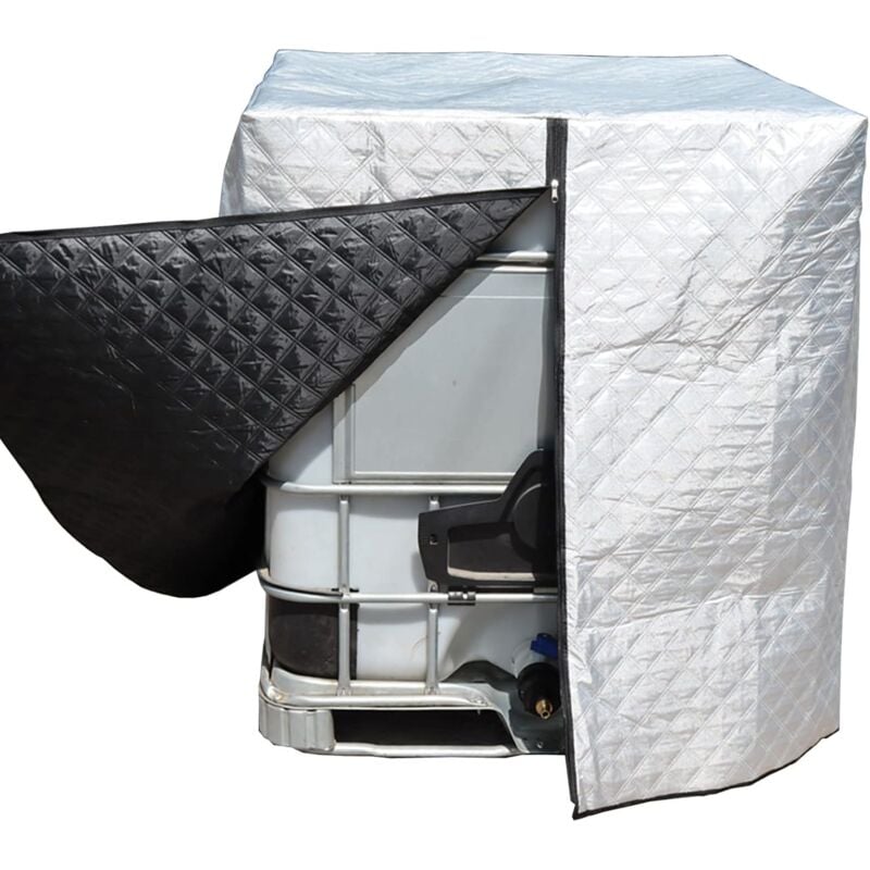 Kcvv - ibc - Schutzhülle für IBC-Tank - Regenschutz - Frostschutz - Für 1000 l IBC-Tank - 120 x 100 x 116 cm Silber