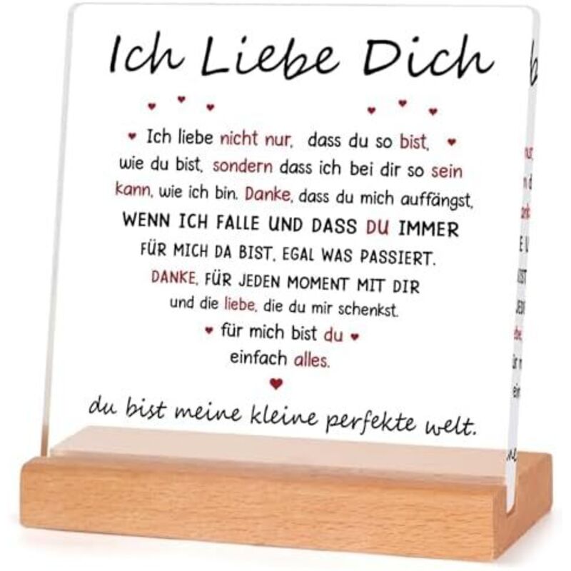 Ich Liebe Dich Geschenke für Frauen Männer, Hochzeitstag Geschenk für Brautpaar, Jahrestag Geschenk für Ihn Sie, Partner Geschenke, Liebes Geschenk