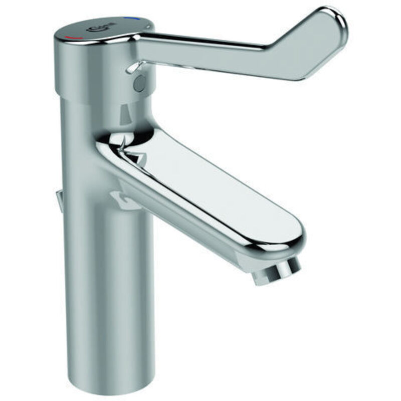 Ideal Standard - Waschtisch-Armatur Ceraplus Grande mit Klinikhebel mit Ablaufgarnitur Ausld.123mm Chr