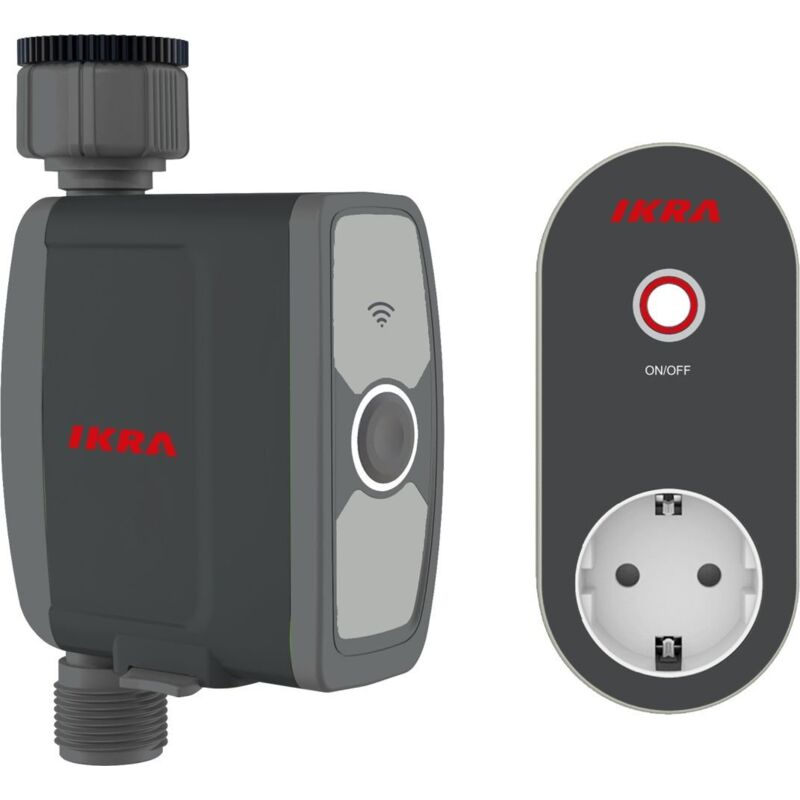 Ikra - Bewässerungscomputer Wlan inkl. Wlan Gateway mit Steckdose Bewässerungssysteme