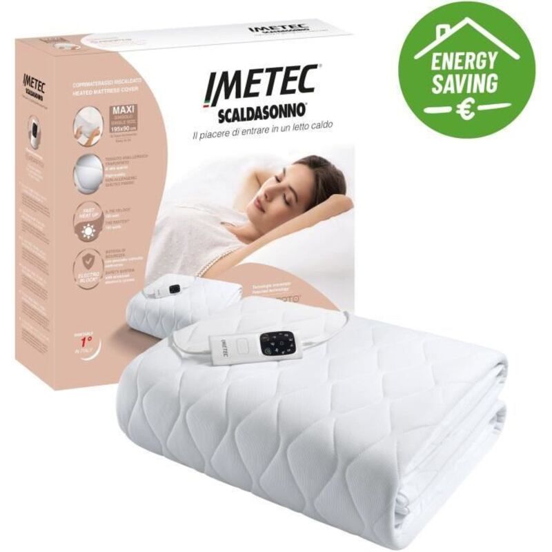 Imetec 16728 Heizdecke Elektrischer Bettwärmer 150 W Weiß Stoff
