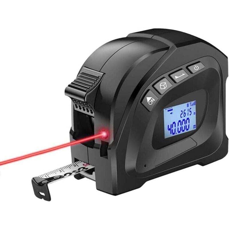 In 1 Laser-Maßband, digitaler Laser-Entfernungsmesser mit LCD-Display, 40 m/131 ft Laser-Maßband, 5 m/16 ft Maßband
