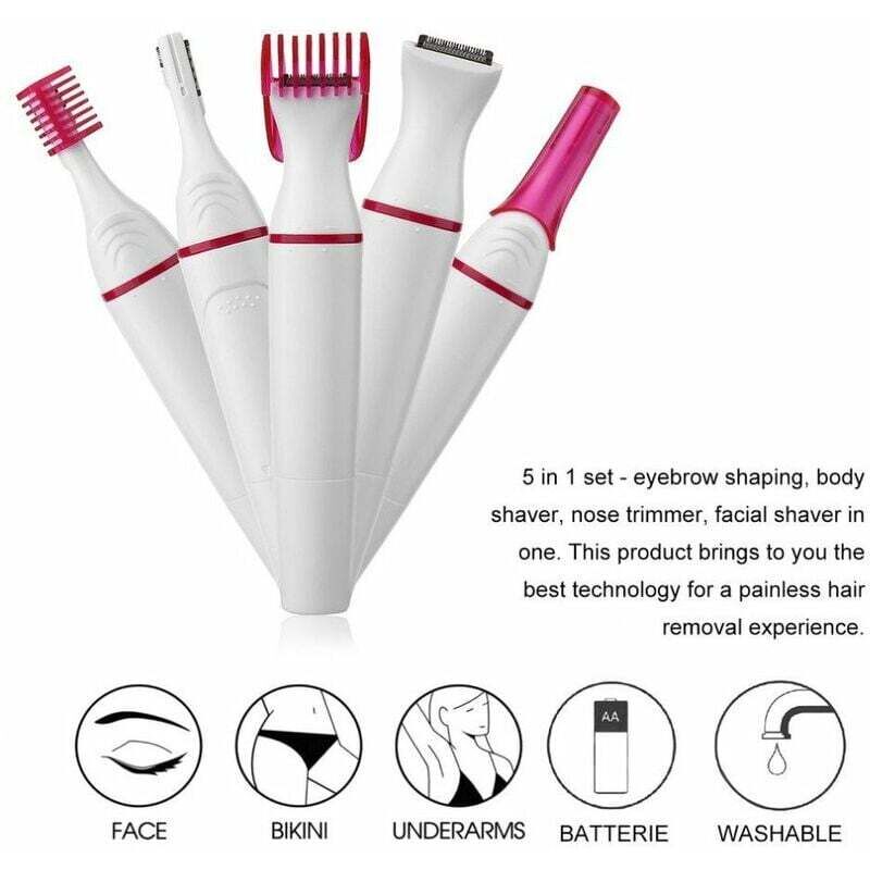 in 1 Multifunktions Achsel Augenbrauen Rasierer Trimmer Frauen Elektrische Haarentfernung Weibliche Formung Rasiermaschine Mini Rasierer (Rosa)