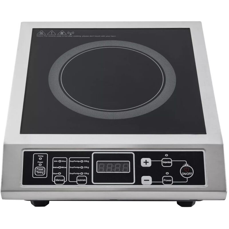 Induktionsherd, 3500W Induktionskochfeld,Professionelles Induktionskochfeld mit Arbeitsplatte bis 50kg zum Braten, Kochen, Kochen von Brei, Dämpfen
