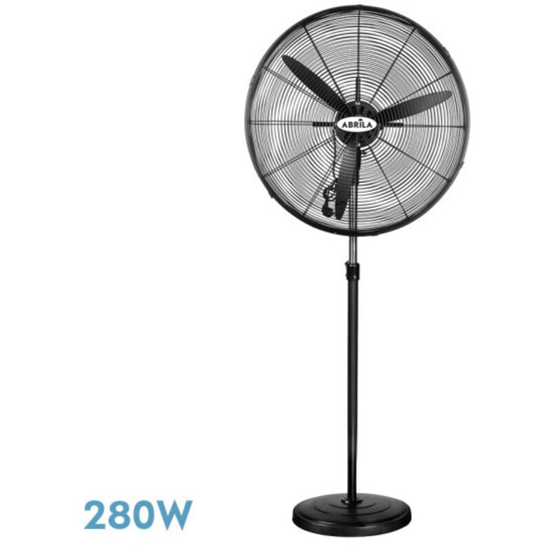 Fabrilamp - Industrieller Standventilator 'Storm' einstellbar fest und drehbar (280W AC-Motor, 3 Geschwindigkeiten)