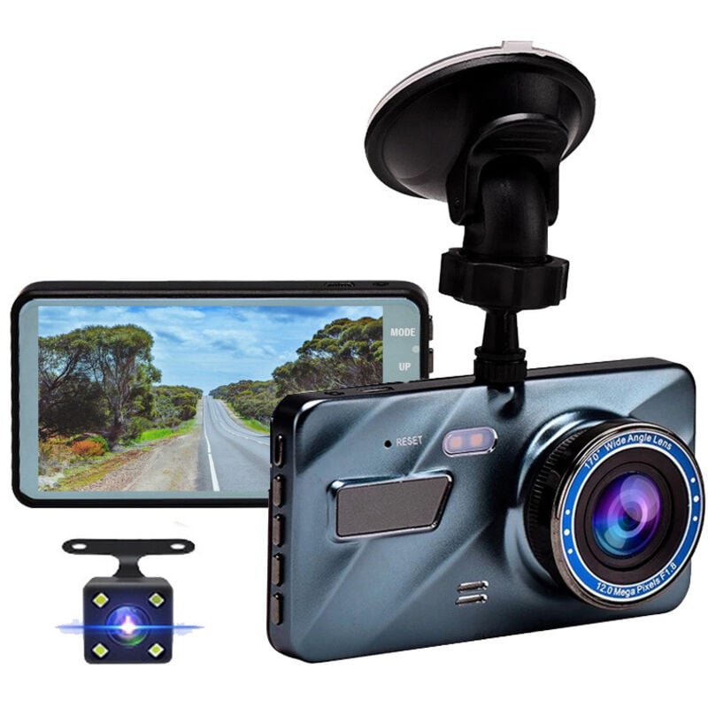 Ineasicer Autokamera, Dashcam vorne und hinten, Dual-Objektiv-Recorder, 1080P Full HD, 3,0-Zoll-Bildschirm, Loop-Aufnahme, Sensor, Nachtsicht, 140°