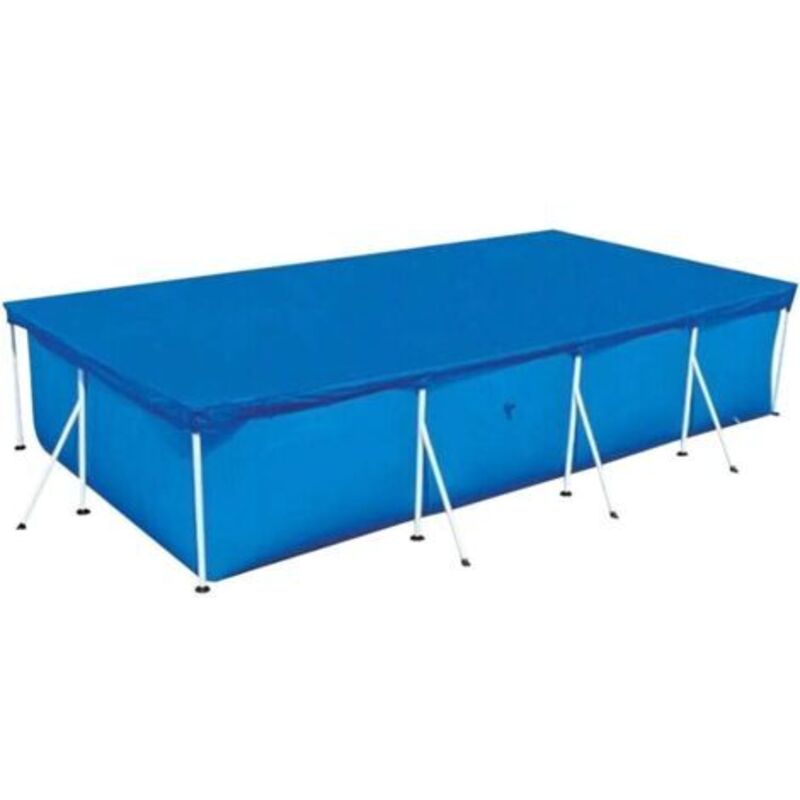Ineasicer Schutzplane für rechteckige Frame-Pools, Poolabdeckung, Solarplane für Frame-Pools, Regenschutzhülle – Blau (400 x 210 cm)
