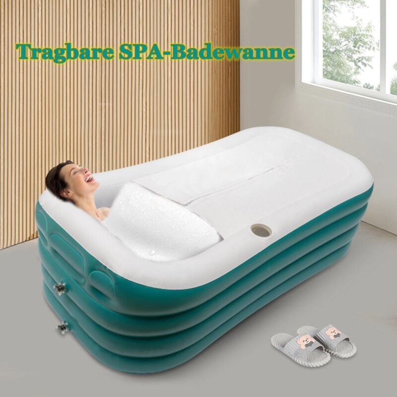 Inflatable Badewanne,Faltbare Dicke Badewanne für Erwachsene Spa,Badewanne Erwachsene Aufblasbare Pool Aufblasbares Becken pvc Klappbadewanne