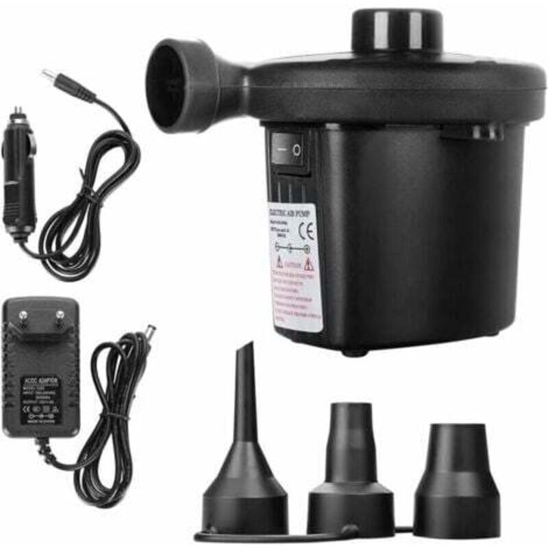 Inflator Elektrische Luftpumpe, 2 in 1 elektrischer Deflator, schnelle tragbare Luftpumpe, elektrischer Inflator mit 3 Düsen für Luftmatratze,