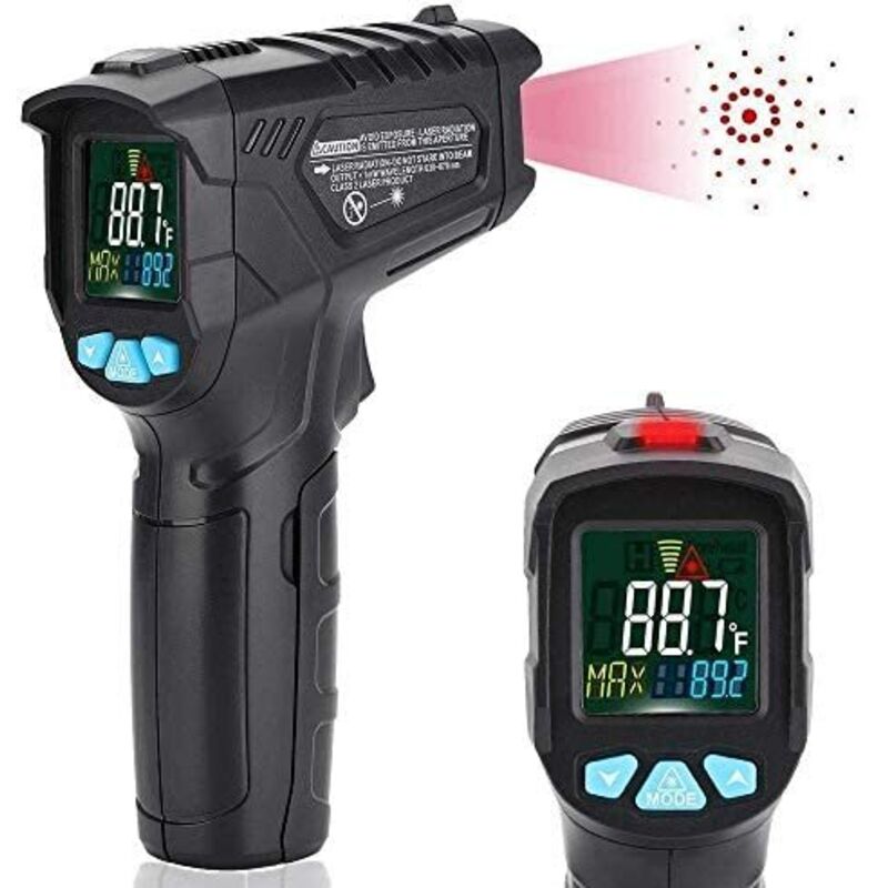 Infrarot-Laserthermometer, digitales berührungsloses Thermometer für Fleischzubereitung, Grillen, Industrie und Kfz-Thermostat mit