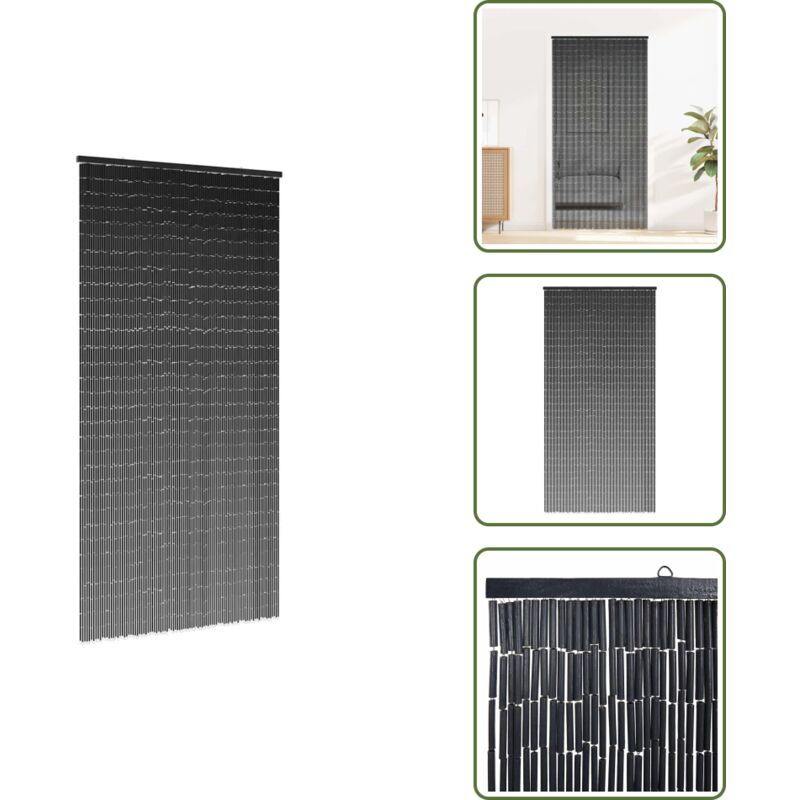 Vidaxl - Insekten-Türvorhang Dunkelgrau 100x200 cm Bambus - Türvorhang - Türvorhänge - Fliegenvorhang - Fliegengitter