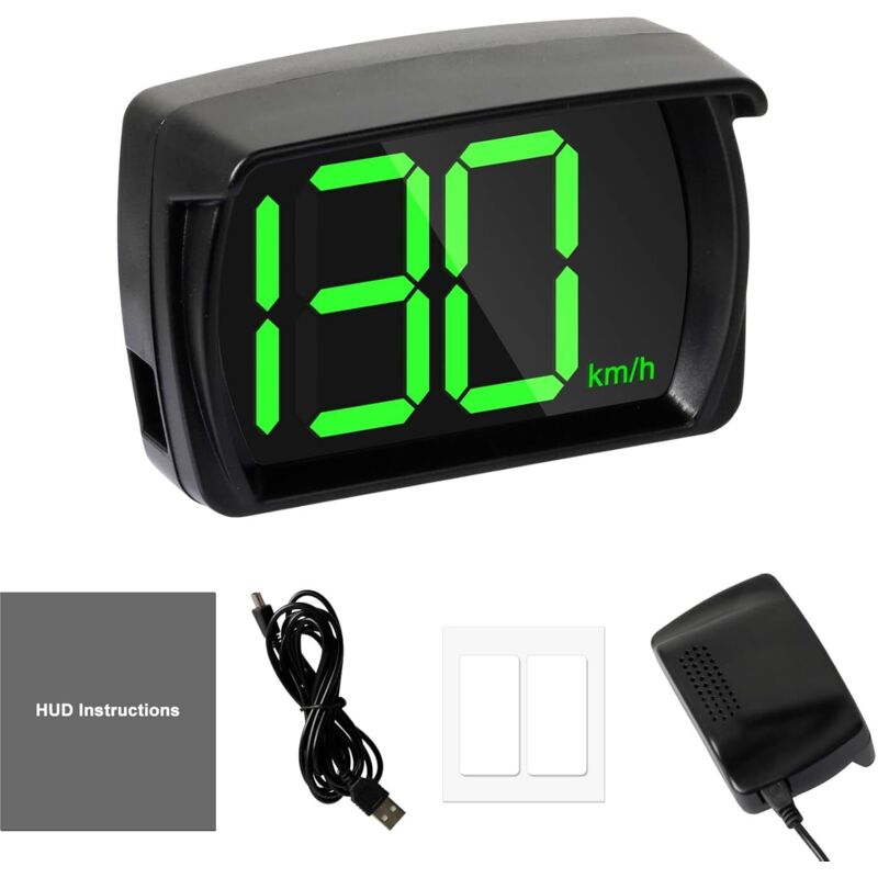 Intelligenter GPS-HUD-Tachometer, digitaler GPS-Tachometer (km/h), 360°-LED-Digitalgeschwindigkeitsanzeige, für Fahrrad, Motorrad, LKW, Auto, Roller