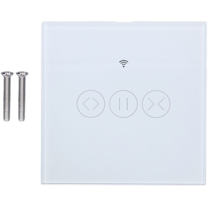 Intelligenter WLAN-Rollladenschalter, App- und Touch-Steuerung, für Jalousien und Rollläden, EU-Stecker 90–250 V, Weiß