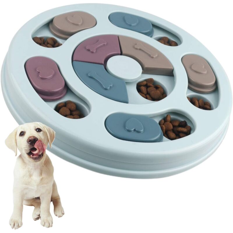 Intelligentes Leckerli-Hundespielzeug, langsam fressendes Hundespielzeug, rutschfestes Intelligenz-Puzzlespielzeug für Hunde, Welpen und Katzen