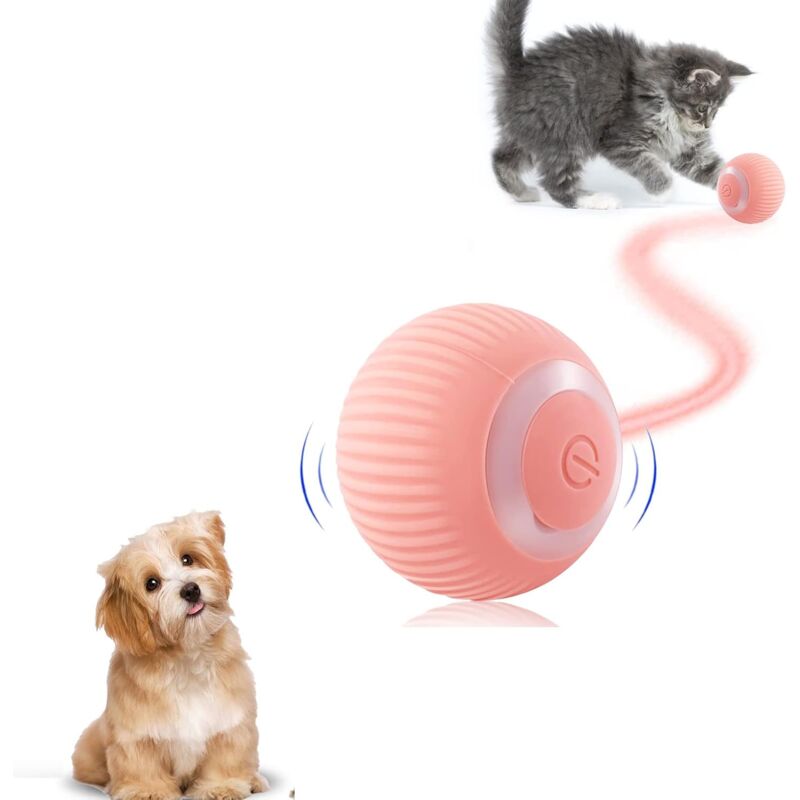 Interaktives Hundespielzeug, über usb wiederaufladbarer intelligenter Ball, Hundespielzeug, Welpengeschenk, mit leuchtendem, sich drehendem Ball