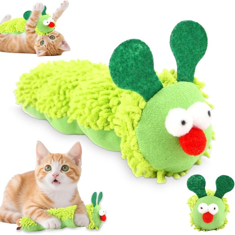 Interaktives Katzenminze-Spielzeug, Katzenförmiges Katzenminze-Spielzeug, Plüsch-Katzenminze-Spielzeug, Niedliche Tiere gegen Langeweile zur