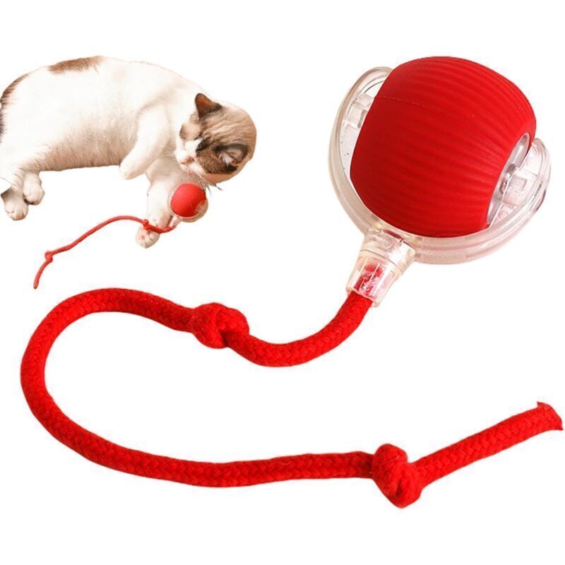 Interaktives Katzenspielzeug, intelligentes Katzenspielzeug, automatisches elektrisches Katzenspielzeug, rollender Ball für drinnen, automatischer