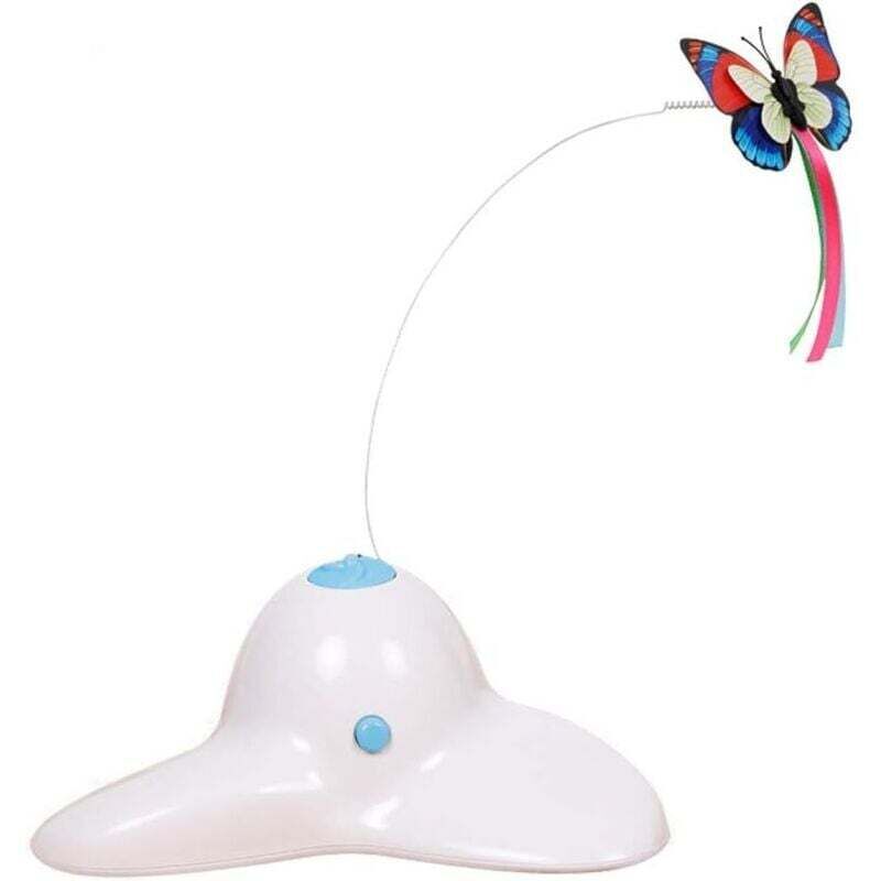 Interaktives Katzenspielzeug – Interaktives Katzenspielzeug für drinnen mit 360° drehbarem Schmetterling