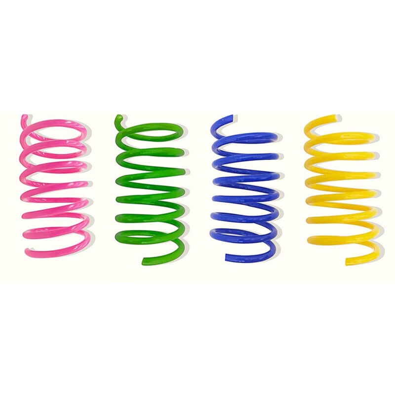 30 Stück Katze Spielzeug, Buntes kreatives Kunststoff Spiralfedern Spirale,Spielzeug Spiralfedern Neuheit Haustiere Spielzeug Bunte Spiralfedern