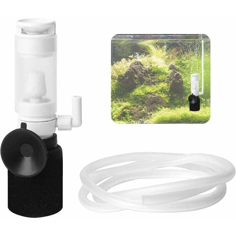 Interner Aquariumfilter, Aquariumfilter, praktischer Fischtankfilter mit Schlauch zur Erhöhung des Sauerstoffgehalts im Wasser