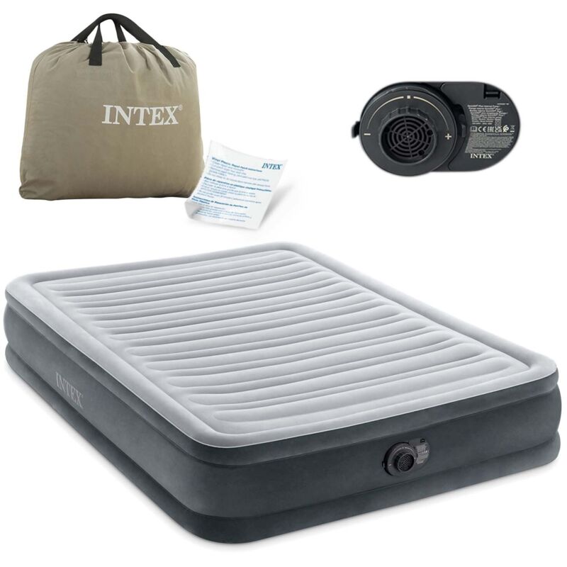 67768ND full comfort-plush airbed Luftbett (l x b x h) 191 x 137 x 33 cm Grau - Intex