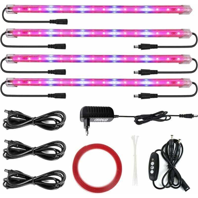 IP65 Lampe Horticole Culture Indoor 40W LED Horticole T5 Grow LED avec Minuterie 3H/6H/12H et Luminosité Dimmable 25%/50%/75%/100% pour