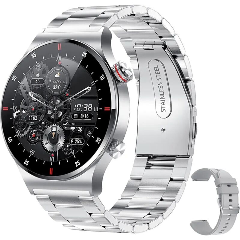 IP67 wasserdichte Smartwatch für Sport, Bluetooth 5.1, kompatibel mit Android 5.0 und iOS 10.0, multifunktionale Fitness-Smartwatch