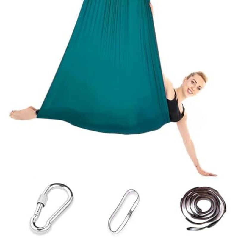 iPalamila Aerial Yoga Hängematte Set, Aerial Yoga Swing Air Fliegen, Nestschaukel, Yoga-Schaukel Hammock Swing 200 Kg Max. Tragfähigkeit Mit