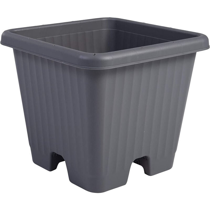 Iris Ohyama - Air Gemüsetopf 400 Air Gemüsetopf mit Wasserablaufsystem für die Gartenarbeit, grau