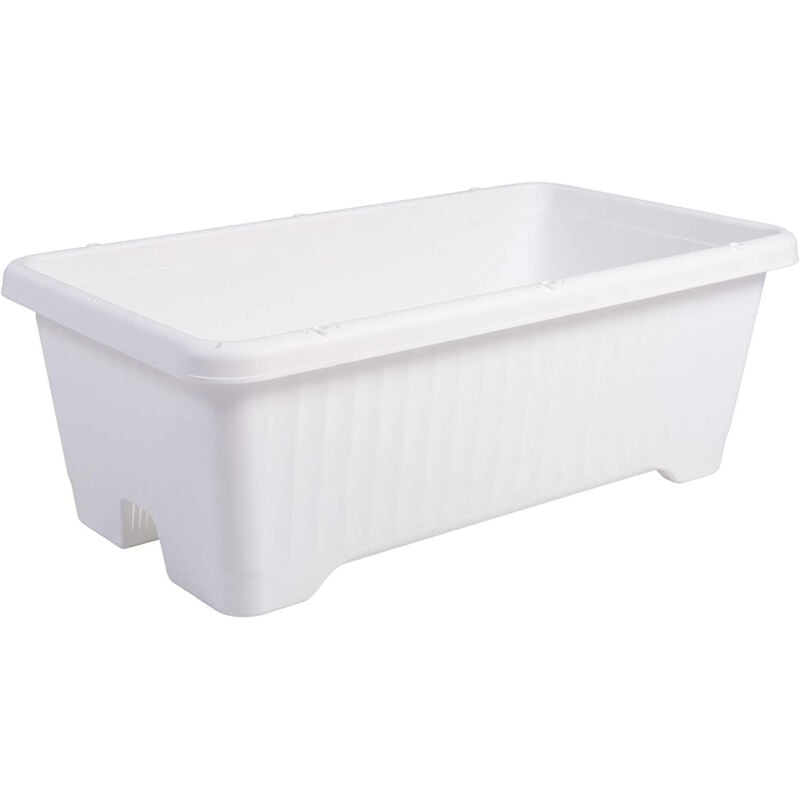 Iris Ohyama, Air Gemüsetopf 730 Air Gemüsetopf mit Wasserablaufsystem für die Gartenarbeit, weiß