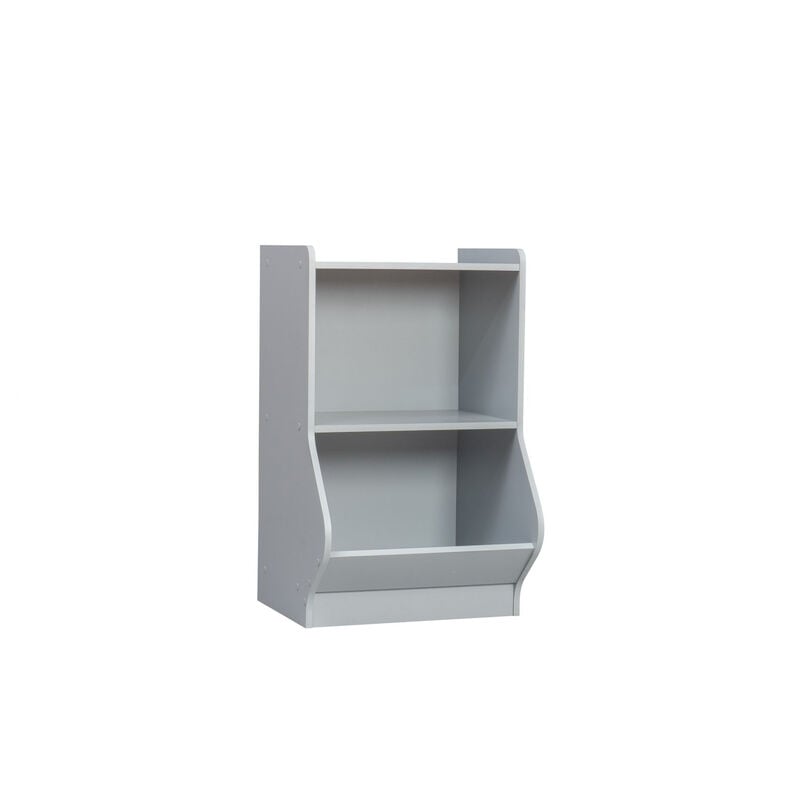 Iris Ohyama - Spielzeugregal, Kindermöbel, Bücherregal, Mehrfarbig, Zimmer, Kindergarten, Krippe, Vorschule - Kids Basic Shelf - KSB-2 - Grau