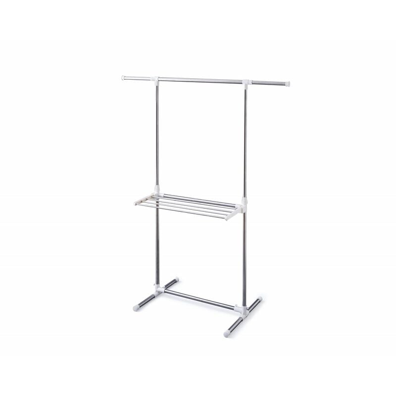 Iris Ohyama - Wäscheständer, Trockengestell, Breite 78-120 cm, Höhe 90-150 cm, Zuhause - Easy assembly Clothes Rack H-78SH - Weiß