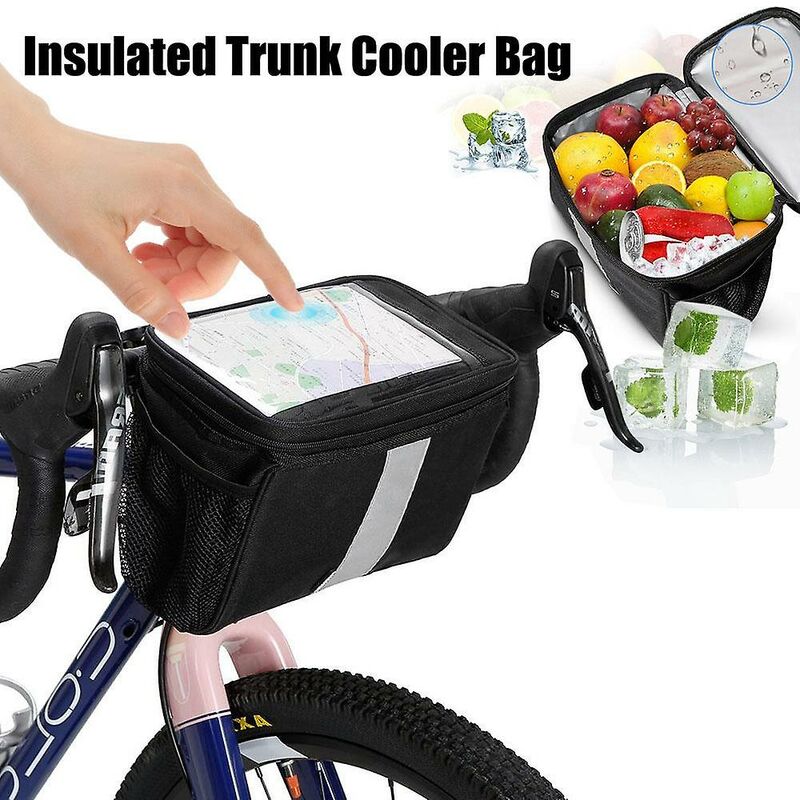 Isolierte Kühltasche für Fahrradlenker, Radfahren, mtb, Mountainbike, Rennrad, Vorderkorb, Gepäckträgertasche