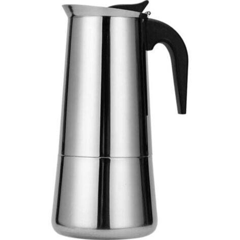SNQ - Italienische Kaffeemaschine, Moka-Kaffeemaschine aus Edelstahl, Druckkaffeemaschine, 300 ml, großes Fassungsvermögen, kompatibel mit