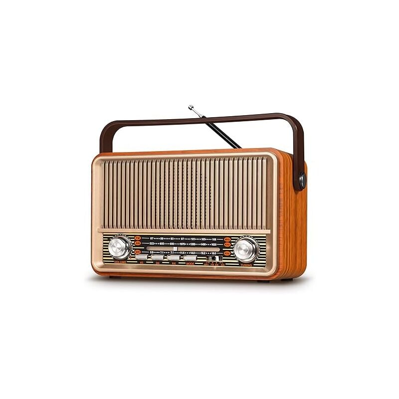 J-120 Radio Portable AM FM, Transistor Radio Stecker in Wand oder wiederaufladbare batteriebetriebene Radio für Zuhause im Freien, Retro Vintage