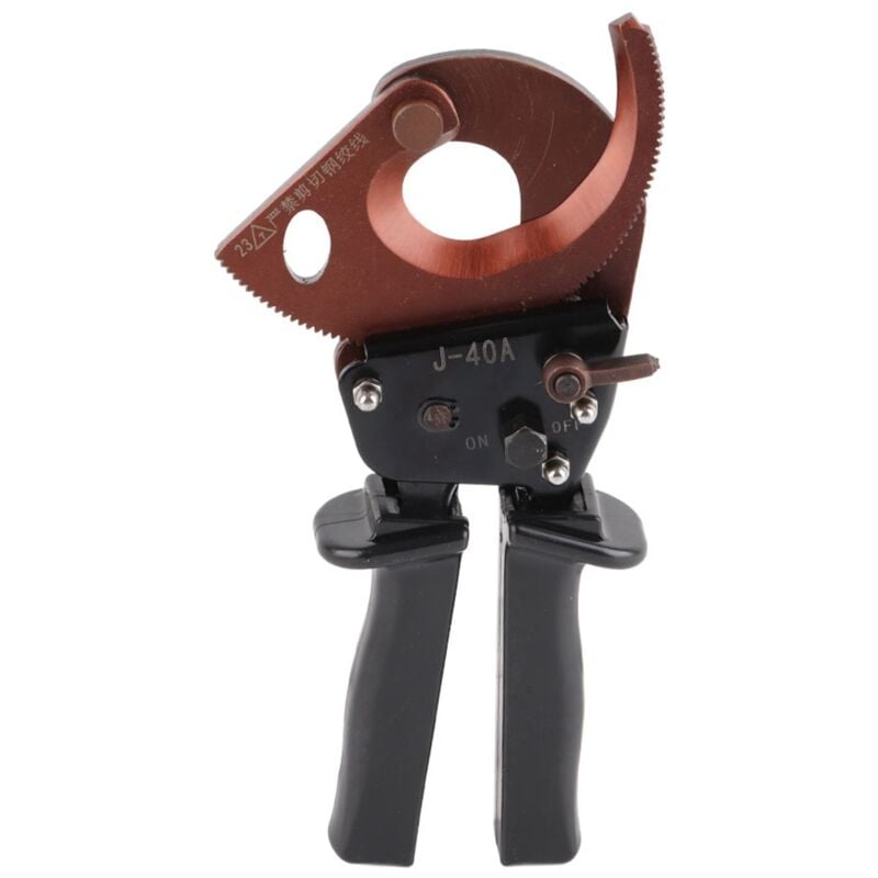 J40A Kabelschneider, Ratschenkabelschneider bis 300 mcm, robuster Aluminium-Kupfer-Ratschenkabelschneider zum Schneiden von gepanzerten Kabeln bis