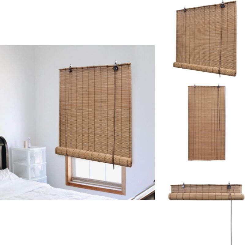 Bambusrollo 140x220 cm Braun - Bambusrollo - Fensterdekoration - Jalousie - Lichtdurchlässig - Naturmaterialien