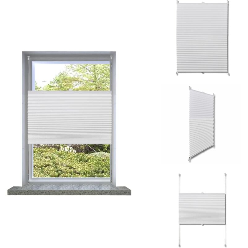 Plissee Faltrollo Rollo Plisseerollo 110x100cm Weiß - Sonnen- Und Sichtschutz - Plissee - Faltrollo - Rollo - Fensterdeko
