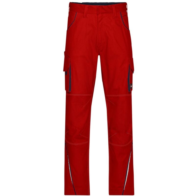 James&nicholson - Funktionelle Arbeitshose JN847 Gr. 56 red/navy
