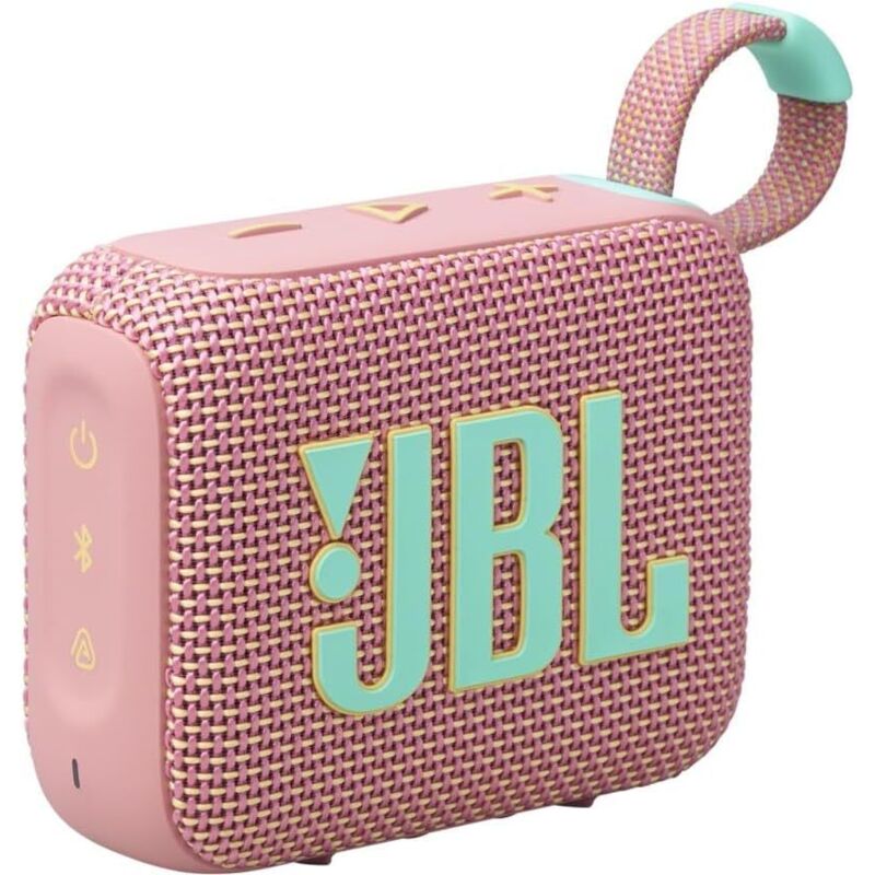 JBL GO 4 Ultraportabler Bluetooth-Lautsprecher, JBL Pro Klangqualität, kraftvoller Bass, 7 Stunden Akkulaufzeit, IP67 wasser- und staubgeschützt, Pink