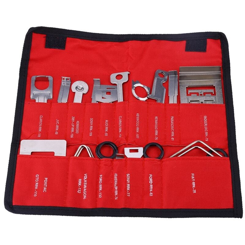 Jeffergarden - Autoradio-Demontagewerkzeug, 38 Teile/satz Kohlenstoffstahl-Autoradio-Stereo-Demontage-Installationswerkzeugsatz