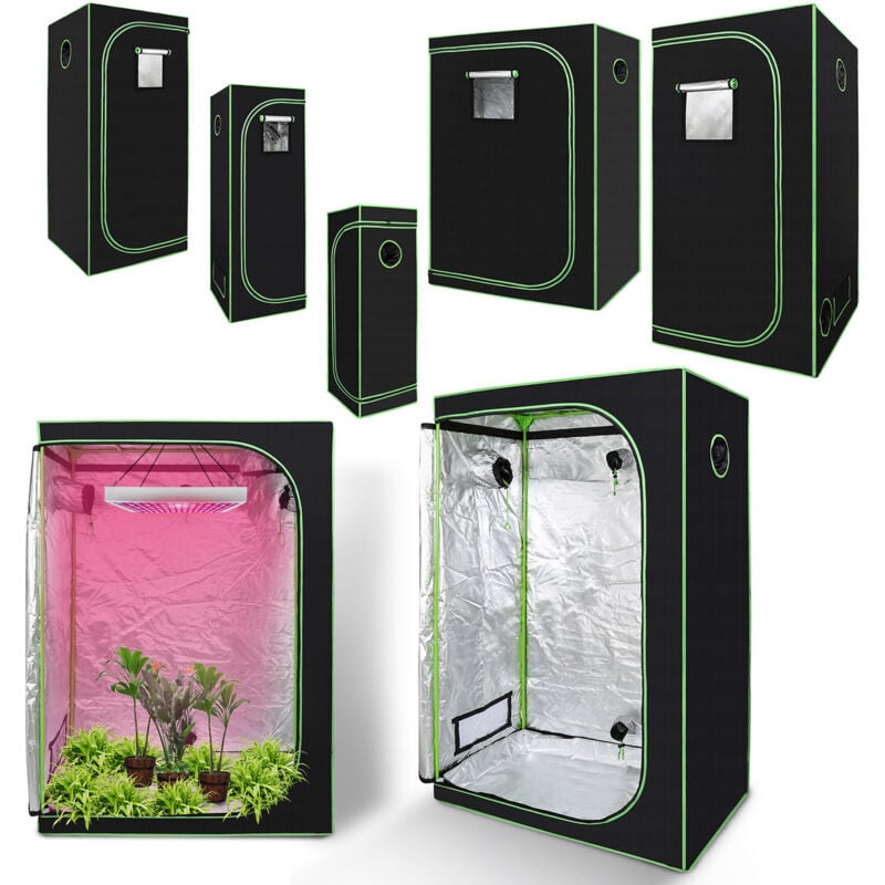 Jiubiaz Growbox Gewächshaus Indoor Pflanzenzelt Zuchtzelt Growroom Zuchtschrank Darkroom Zimmergewächshaus Growschrank,40x40x120 cm
