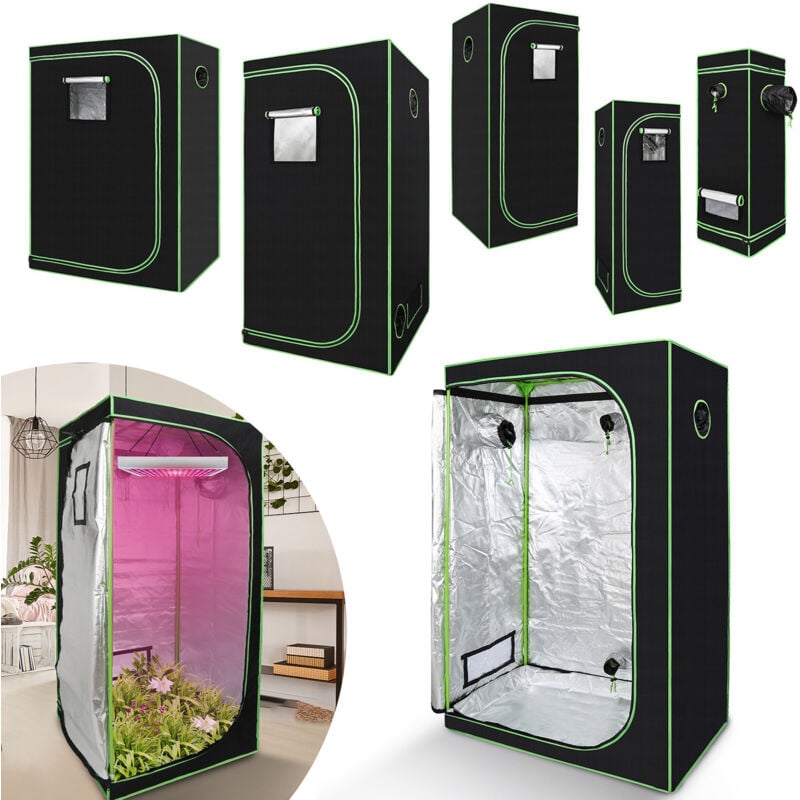 Jiubiaz Growbox Gewächshaus Indoor Pflanzenzelt Zuchtzelt Growroom Zuchtschrank Darkroom Zimmergewächshaus Growschrank,120x60x180 cm